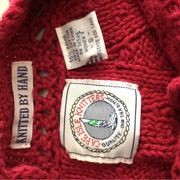 Vintage knitters by hand women’s button down cape isles knitted sweater size s - Picture 4 of 11
